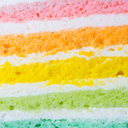 Disordered Eating - Rainbow cake slice
